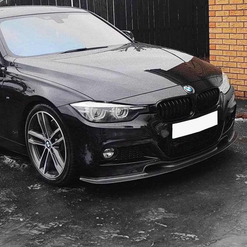 V Style Carbon Fibre Front Splitter for BMW F30 F31 3 Series M Sport 12-19