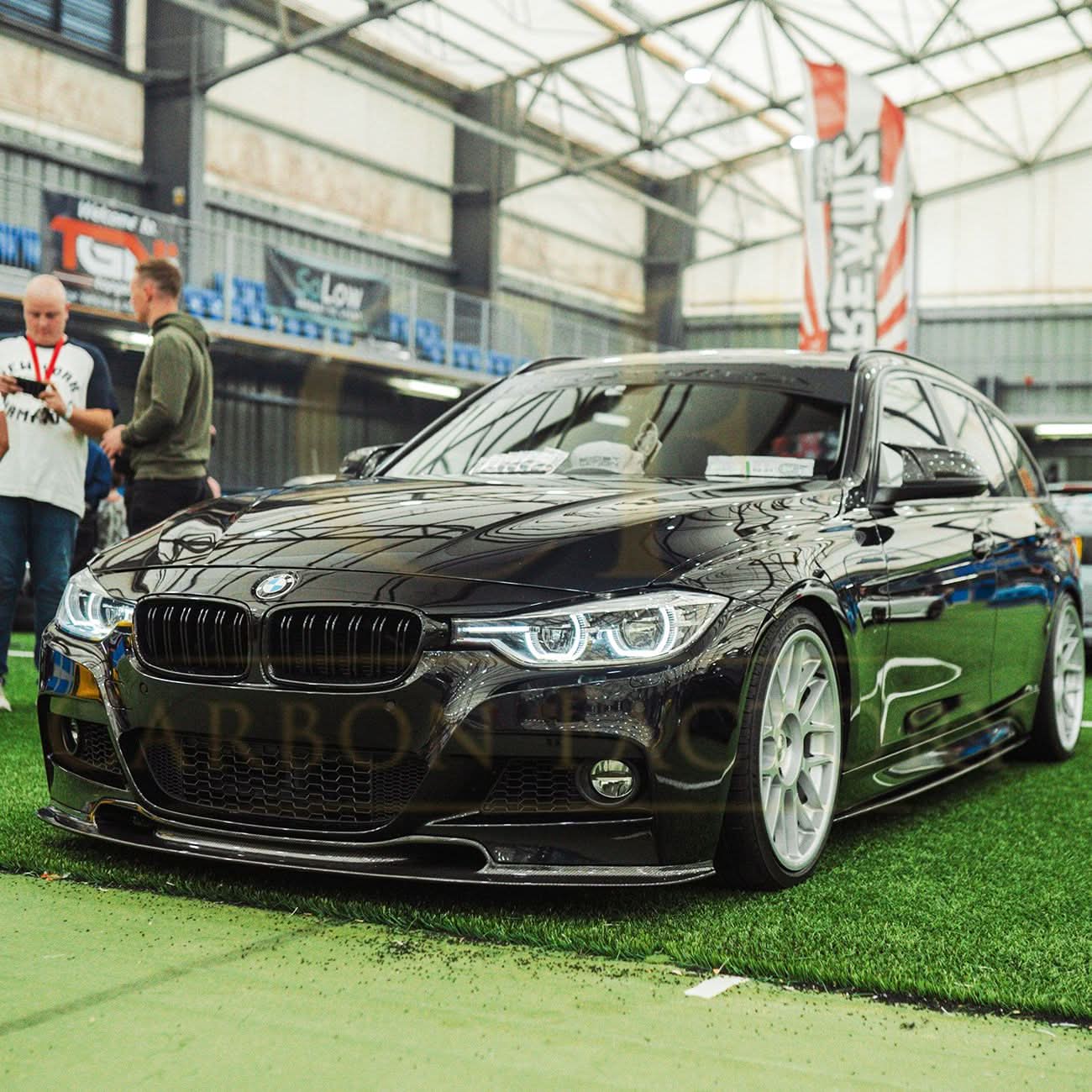 V Style Carbon Fibre Front Splitter for BMW F30 F31 3 Series M Sport 12-19
