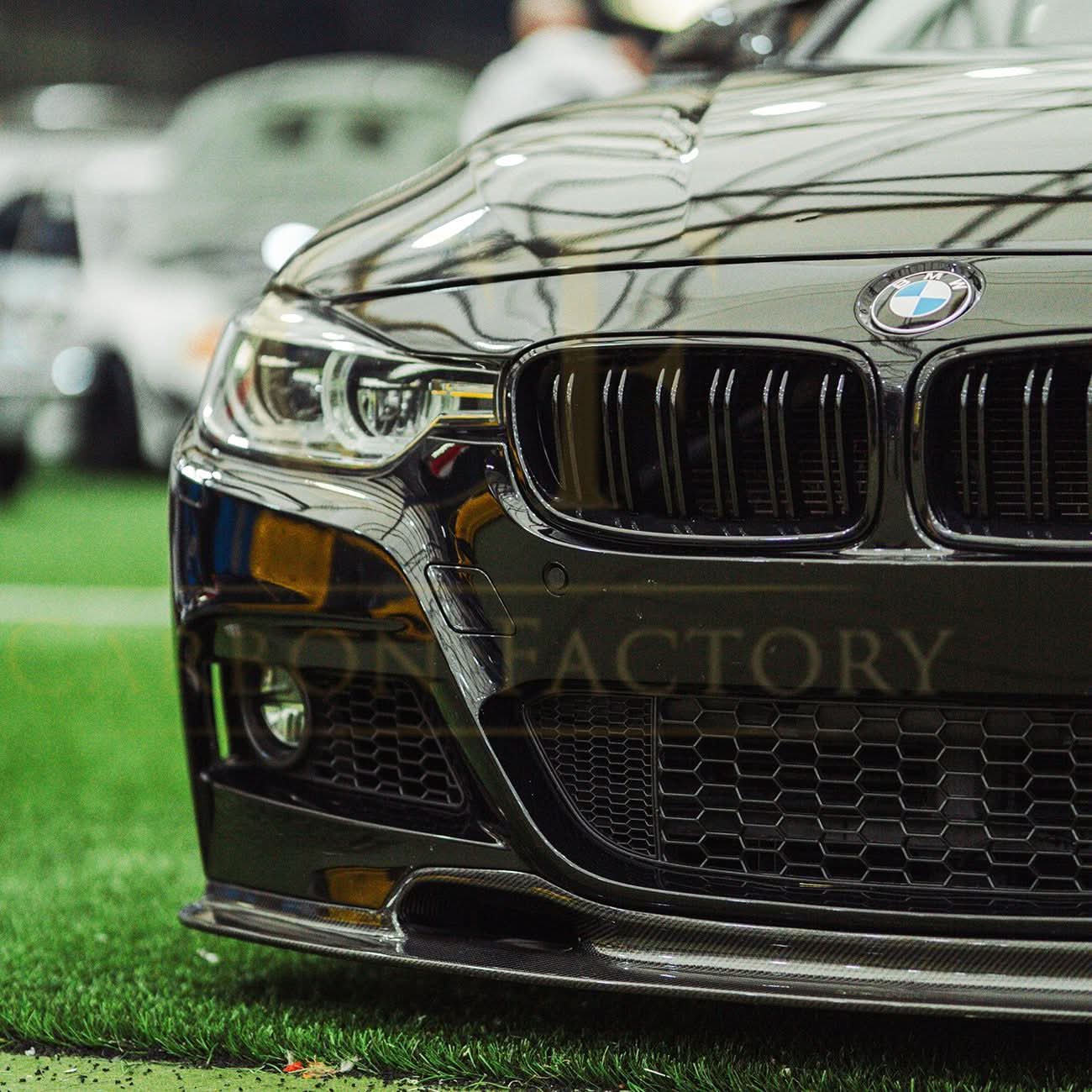V Style Carbon Fibre Front Splitter for BMW F30 F31 3 Series M Sport 12-19