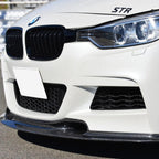 V Style Carbon Fibre Front Splitter for BMW F30 F31 3 Series M Sport 12-19