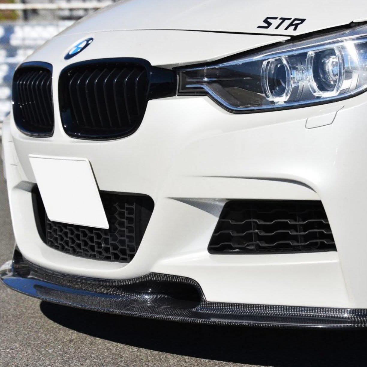 V Style Carbon Fibre Front Splitter for BMW F30 F31 3 Series M Sport 12-19