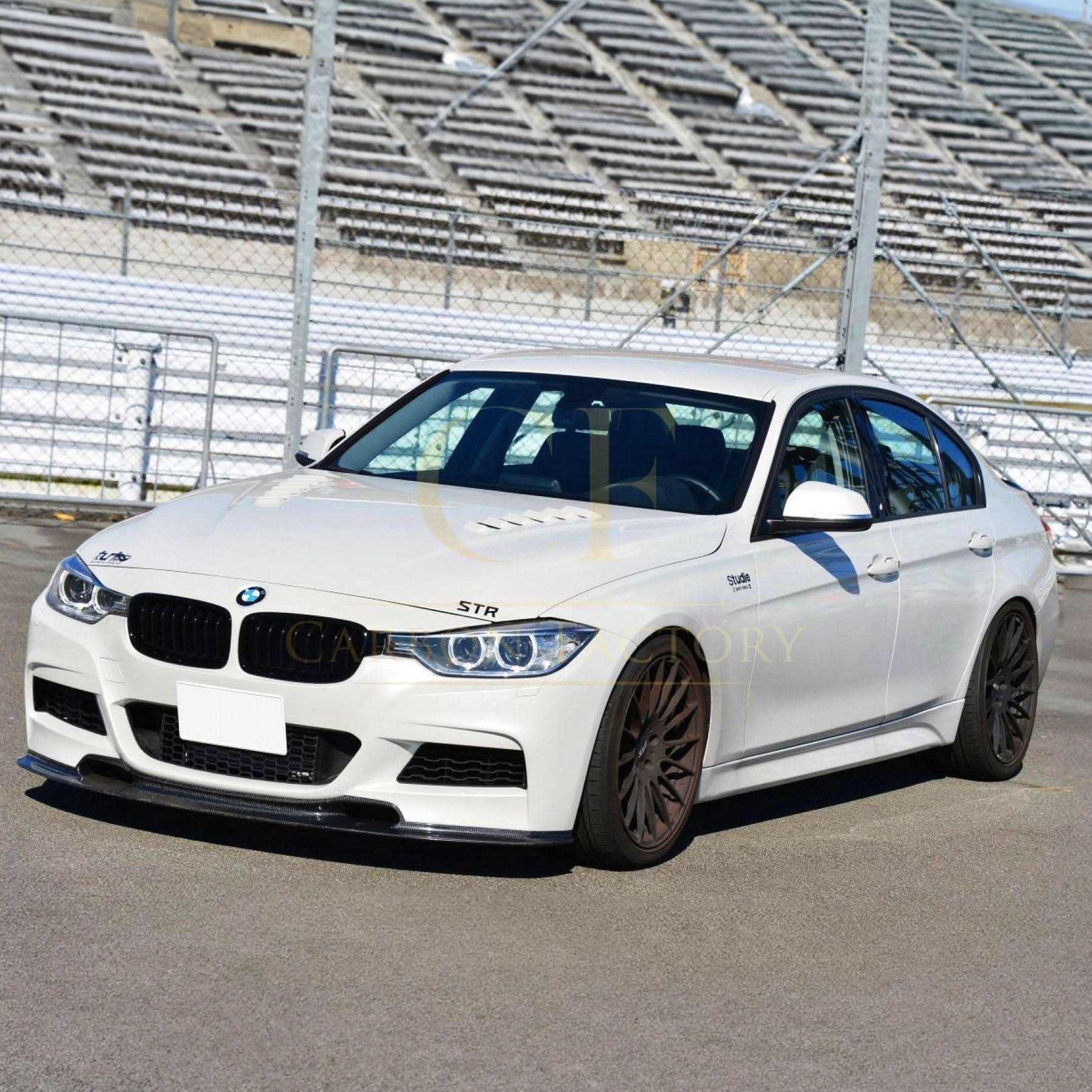 V Style Carbon Fibre Front Splitter for BMW F30 F31 3 Series M Sport 12-19