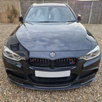 V Style Carbon Fibre Front Splitter for BMW F30 F31 3 Series M Sport 12-19