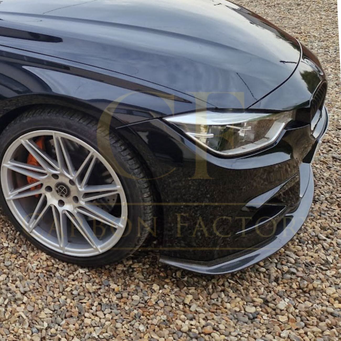 V Style Carbon Fibre Front Splitter for BMW F30 F31 3 Series M Sport 12-19