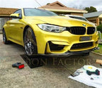V Style Carbon Fibre Front Splitter for BMW F80 M3 F82 F83 M4 14-20