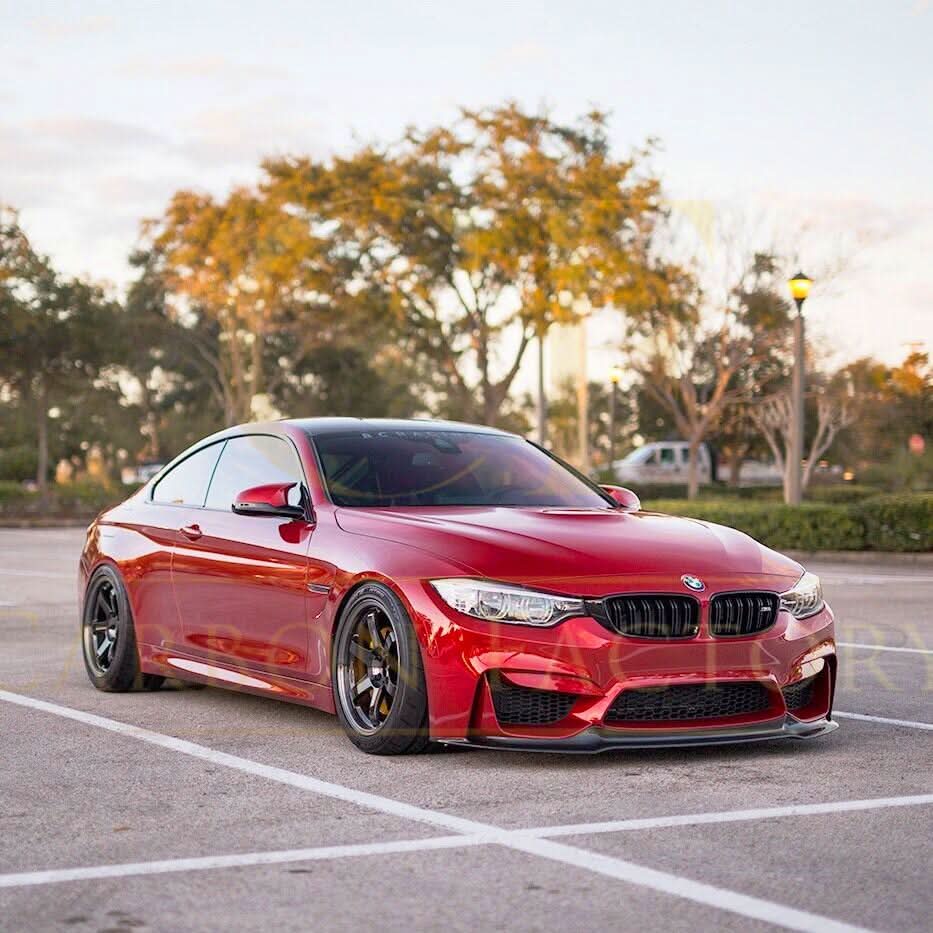 V Style Carbon Fibre Front Splitter for BMW F80 M3 F82 F83 M4 14-20