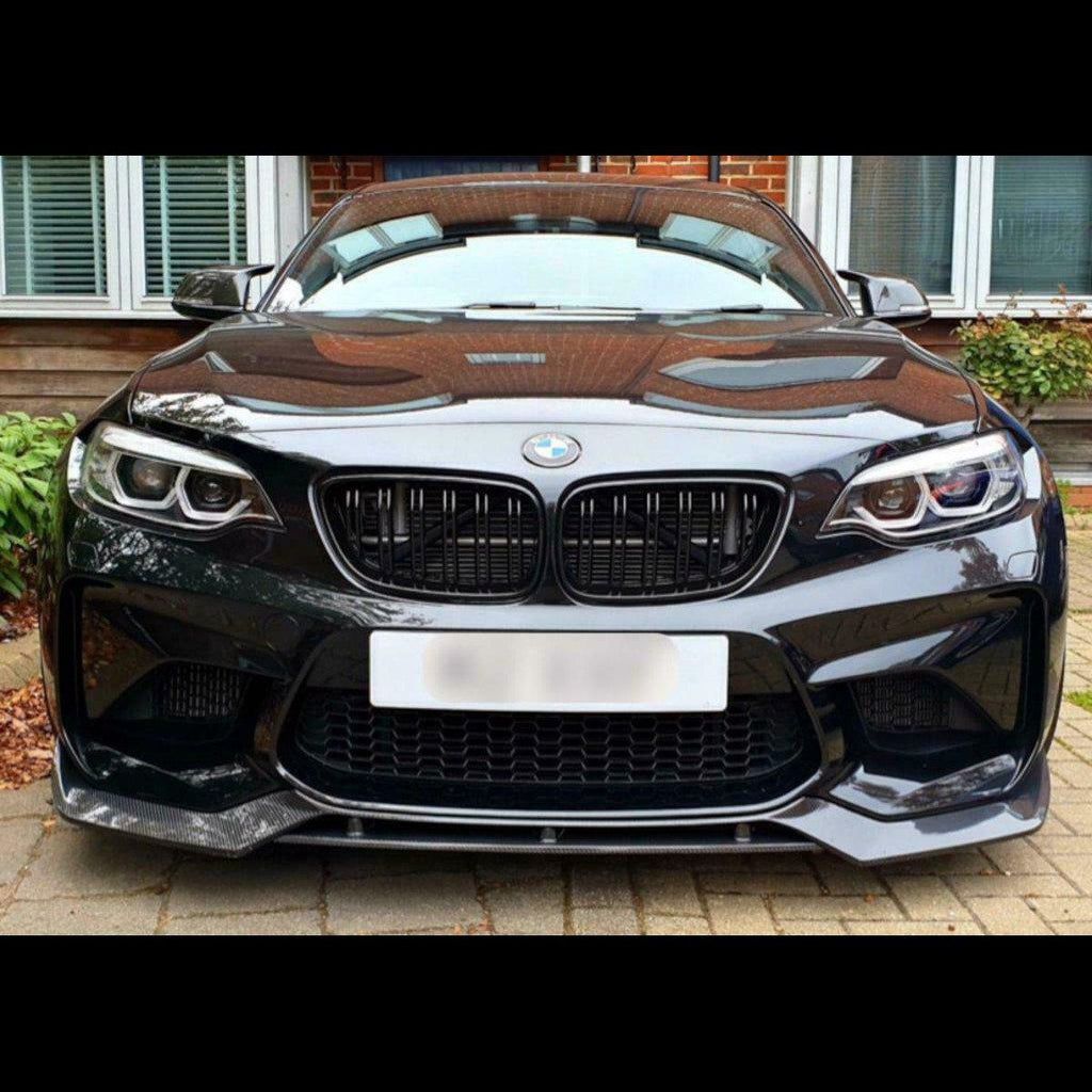 V Style Carbon Fibre Front Splitter for BMW F87 M2 OG 16-18
