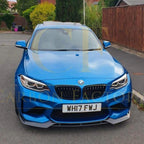 V Style Carbon Fibre Front Splitter for BMW F87 M2 OG 16-18