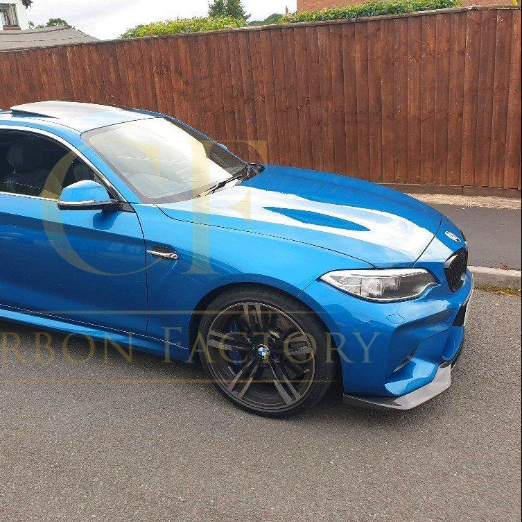 V Style Carbon Fibre Front Splitter for BMW F87 M2 OG 16-18