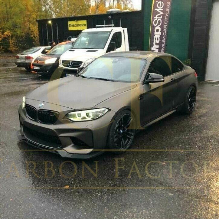 V Style Carbon Fibre Front Splitter for BMW F87 M2 OG 16-18