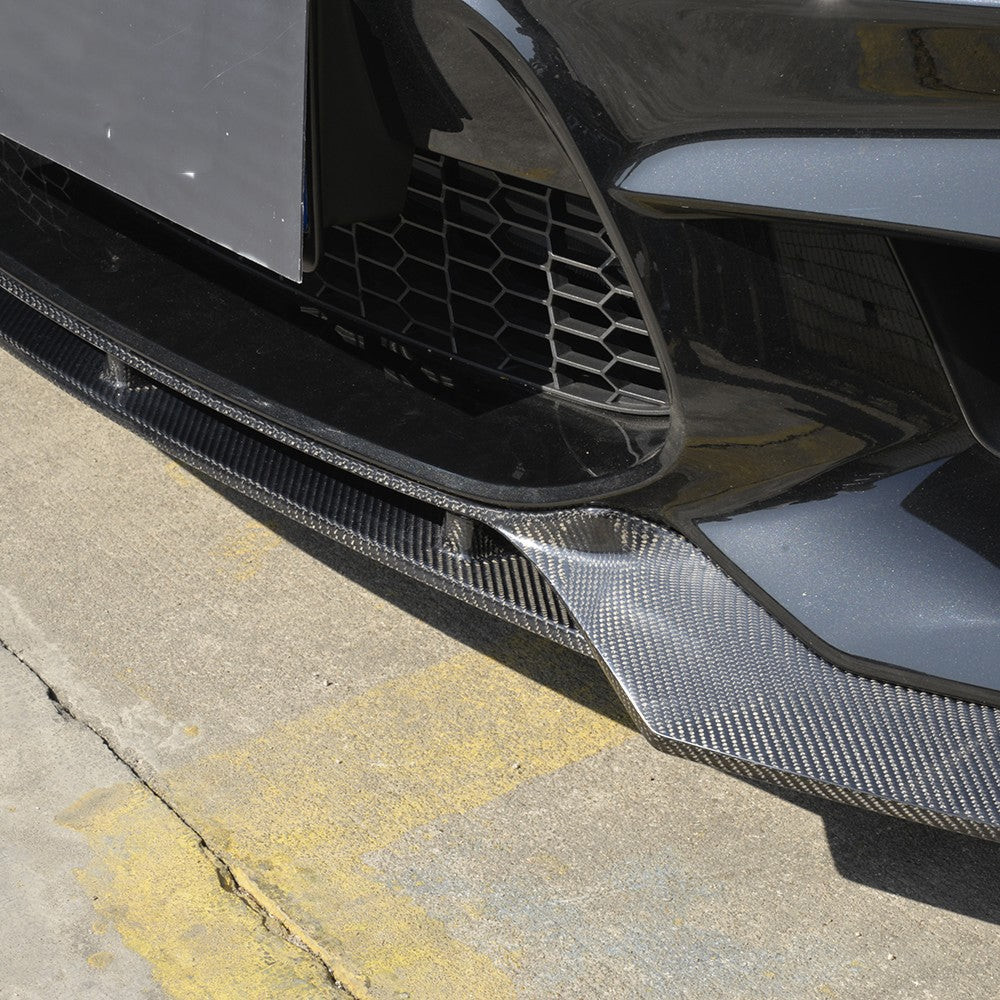 V Style Carbon Fibre Front Splitter for BMW F87 M2 OG 16-18