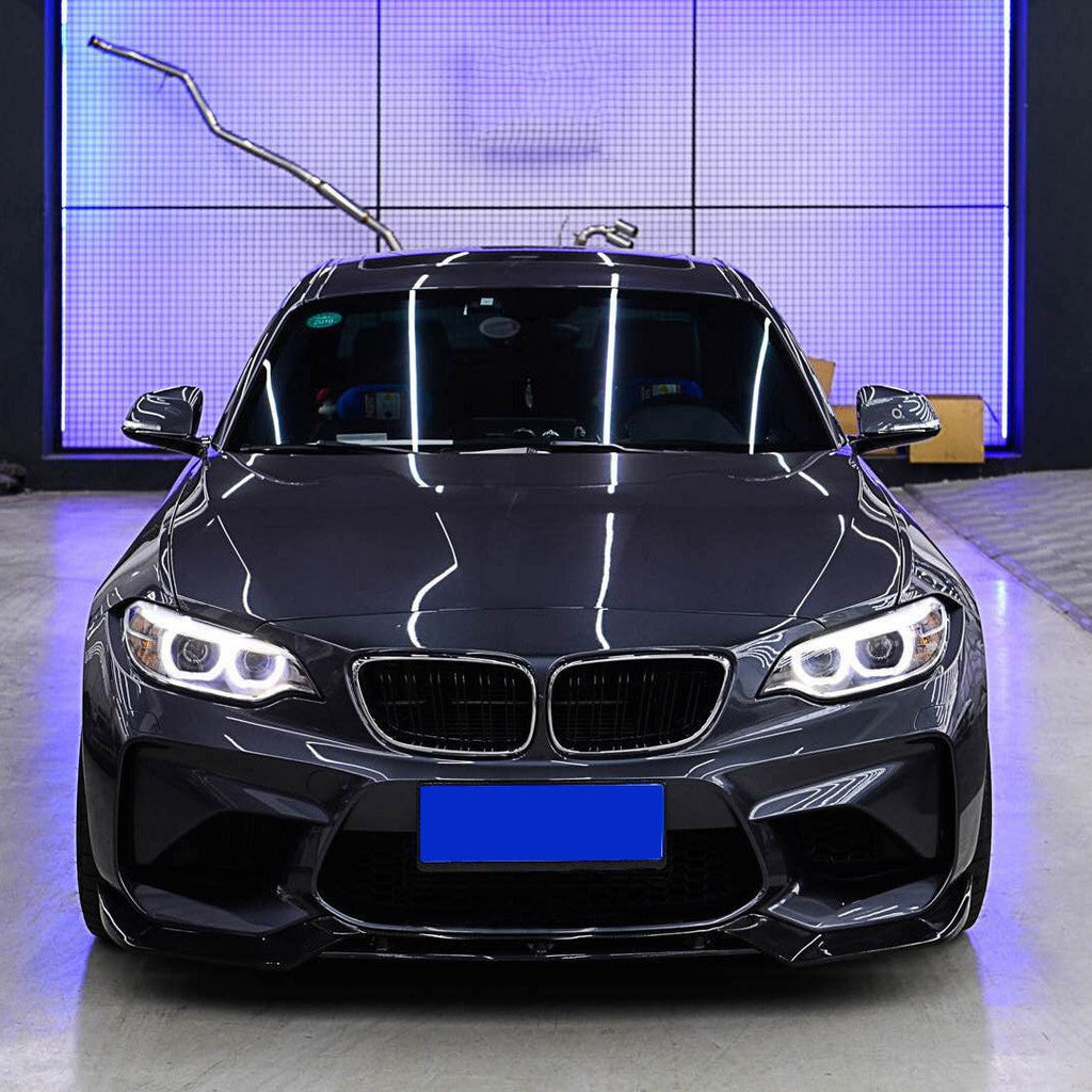 V Style Carbon Fibre Front Splitter for BMW F87 M2 OG 16-18