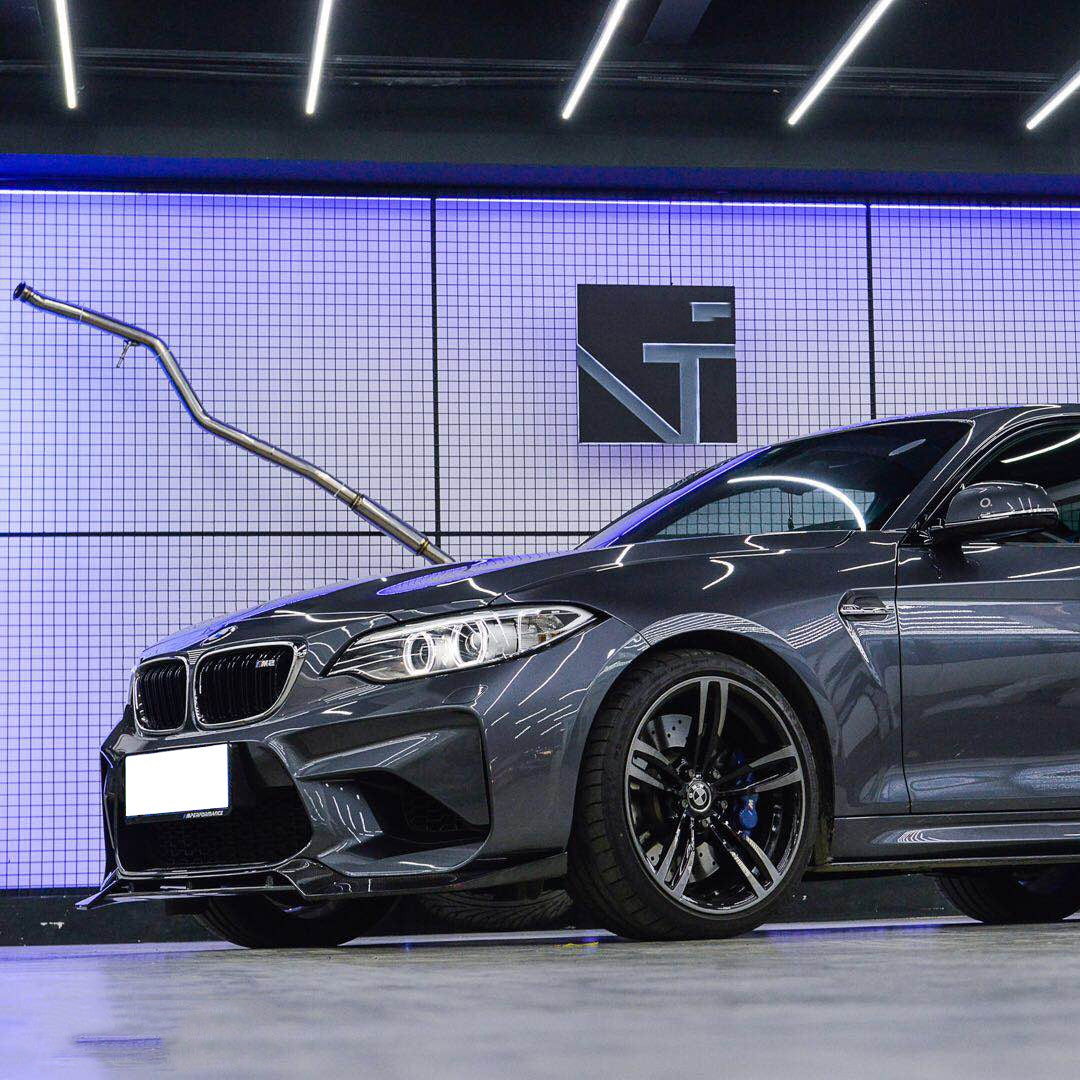 V Style Carbon Fibre Front Splitter for BMW F87 M2 OG 16-18