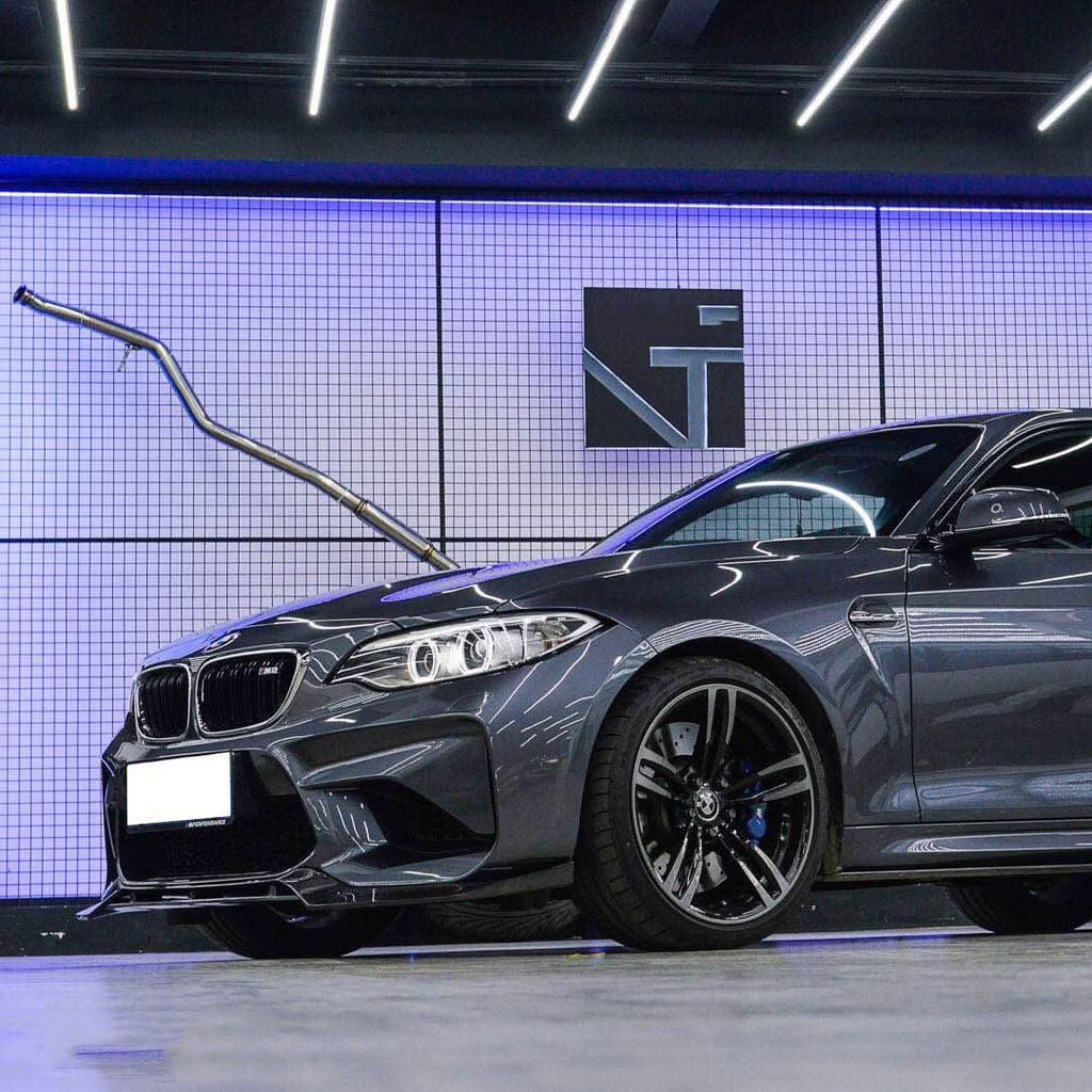 V Style Carbon Fibre Front Splitter for BMW F87 M2 OG 16-18