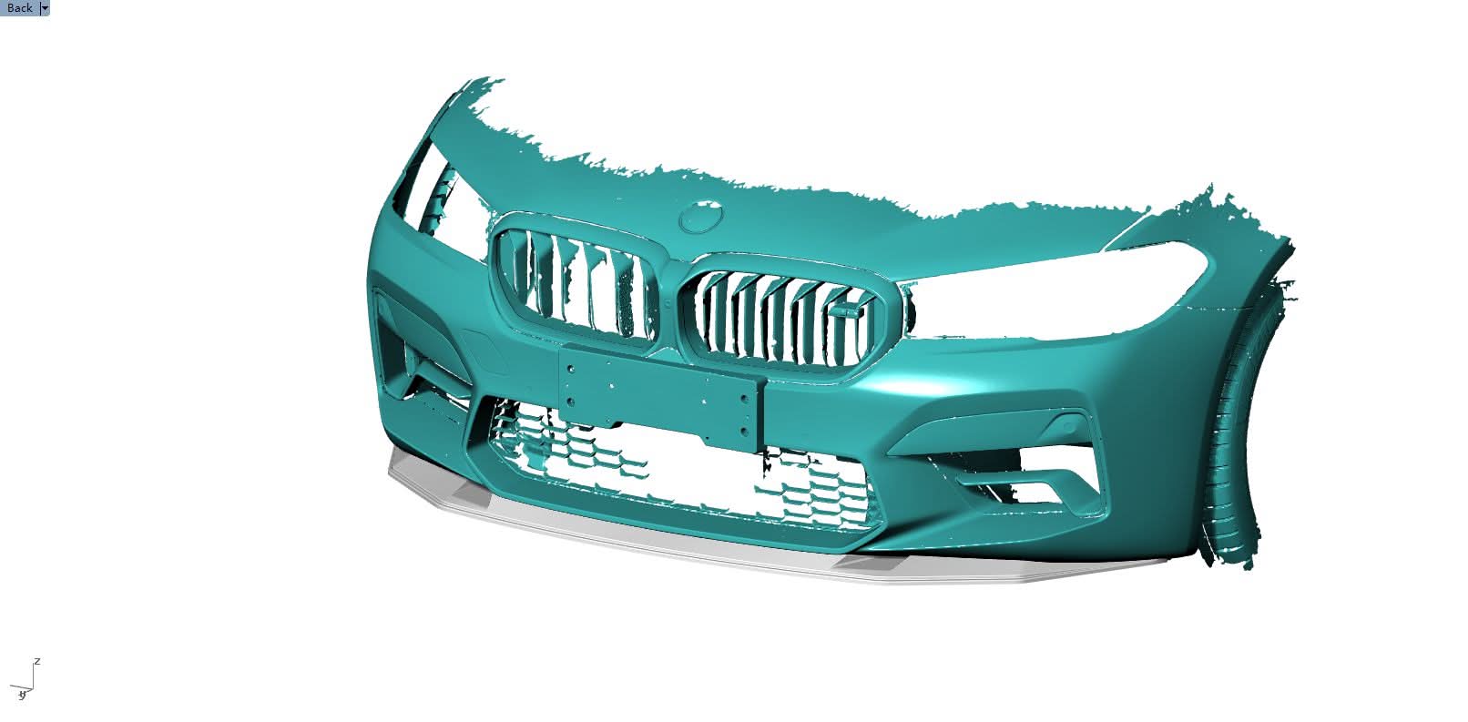 V Style Carbon Fibre Front Splitter for BMW F90 M5 LCI 21-24