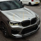 V Style Carbon Fibre Front Splitter for BMW F97 X3M F98 X4M 18-21