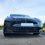 V Style Carbon Fibre Front Splitter for Tesla Model Y 19-23