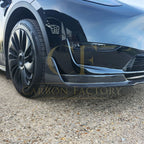 V Style Carbon Fibre Front Splitter for Tesla Model Y 19-23