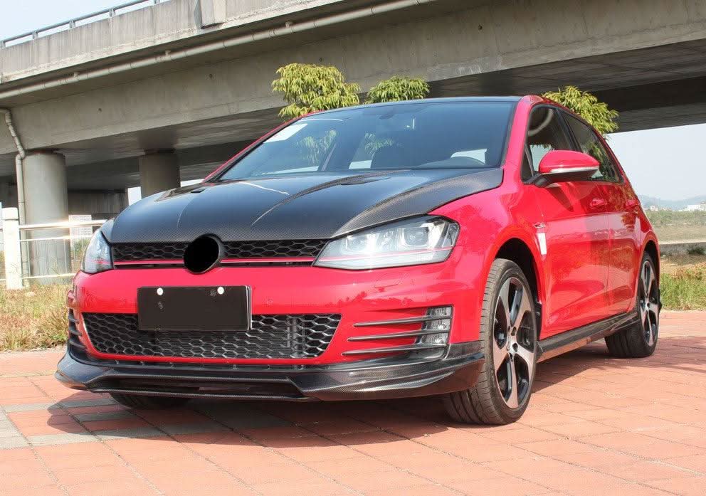 V Style Carbon Fibre Front Splitter for VW Golf MK7 GTI 14-17