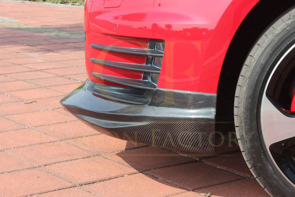 V Style Carbon Fibre Front Splitter for VW Golf MK7 GTI 14-17