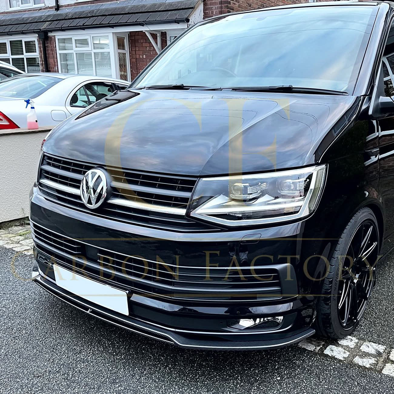 V Style Carbon Fibre Front Splitter for VW T6 Multivan 15-20