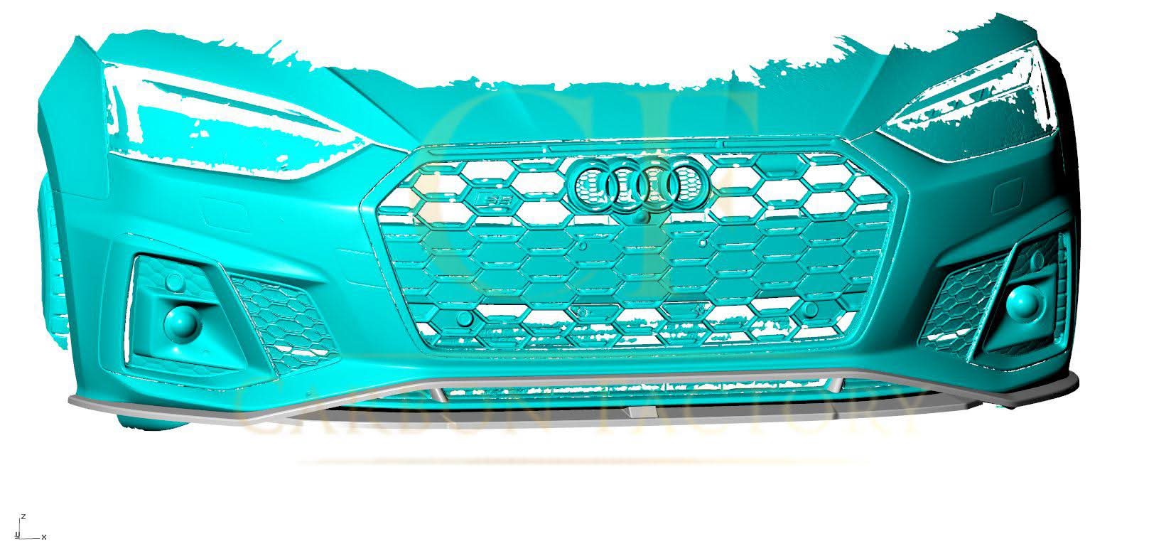 V Style Pre-Preg Carbon Fibre Front Splitter for Audi B9.5 A5 S Line & S5 20-22
