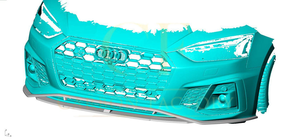 V Style Pre-Preg Carbon Fibre Front Splitter for Audi B9.5 A5 S Line & S5 20-22