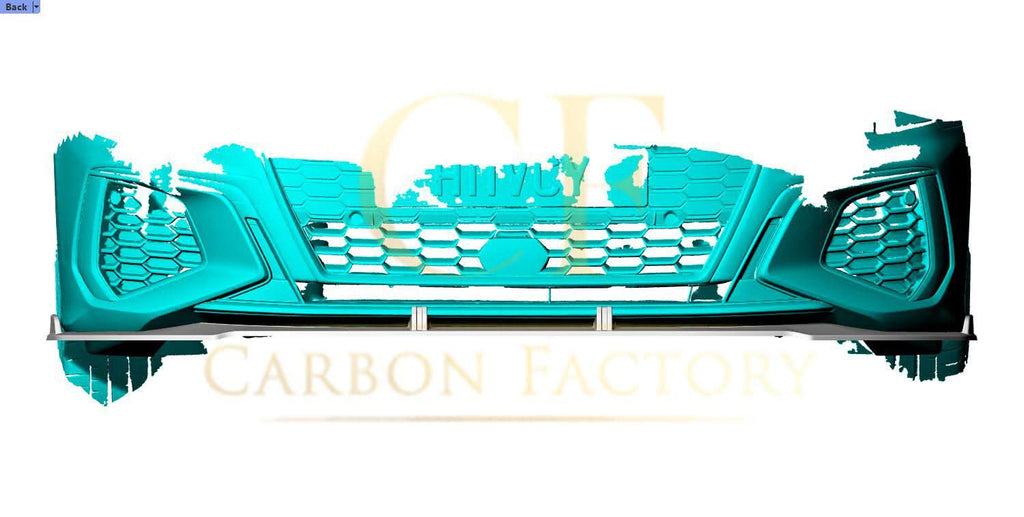 V Style Pre-Preg Carbon Fibre Front Splitter for Audi S3 Saloon 21-23