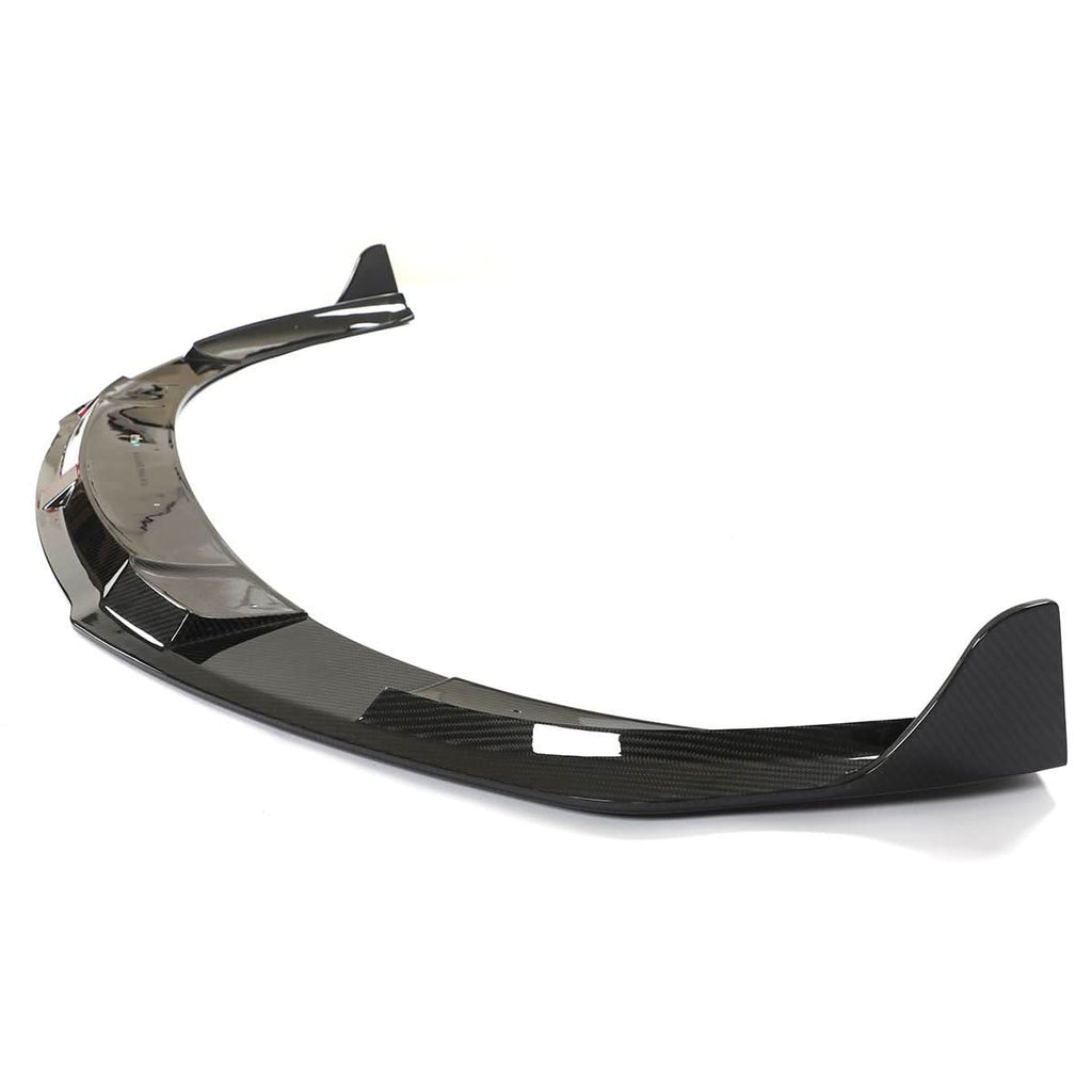 V Style Pre-Preg Carbon Fibre Front Splitter for Porsche Taycan Turbo 4 Door 19-21