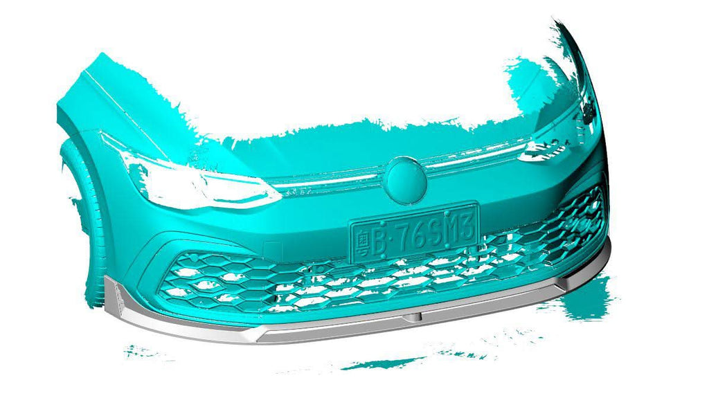 V Style Pre-Preg Carbon Fibre Front Splitter for VW Golf MK8 GTI 21-Present