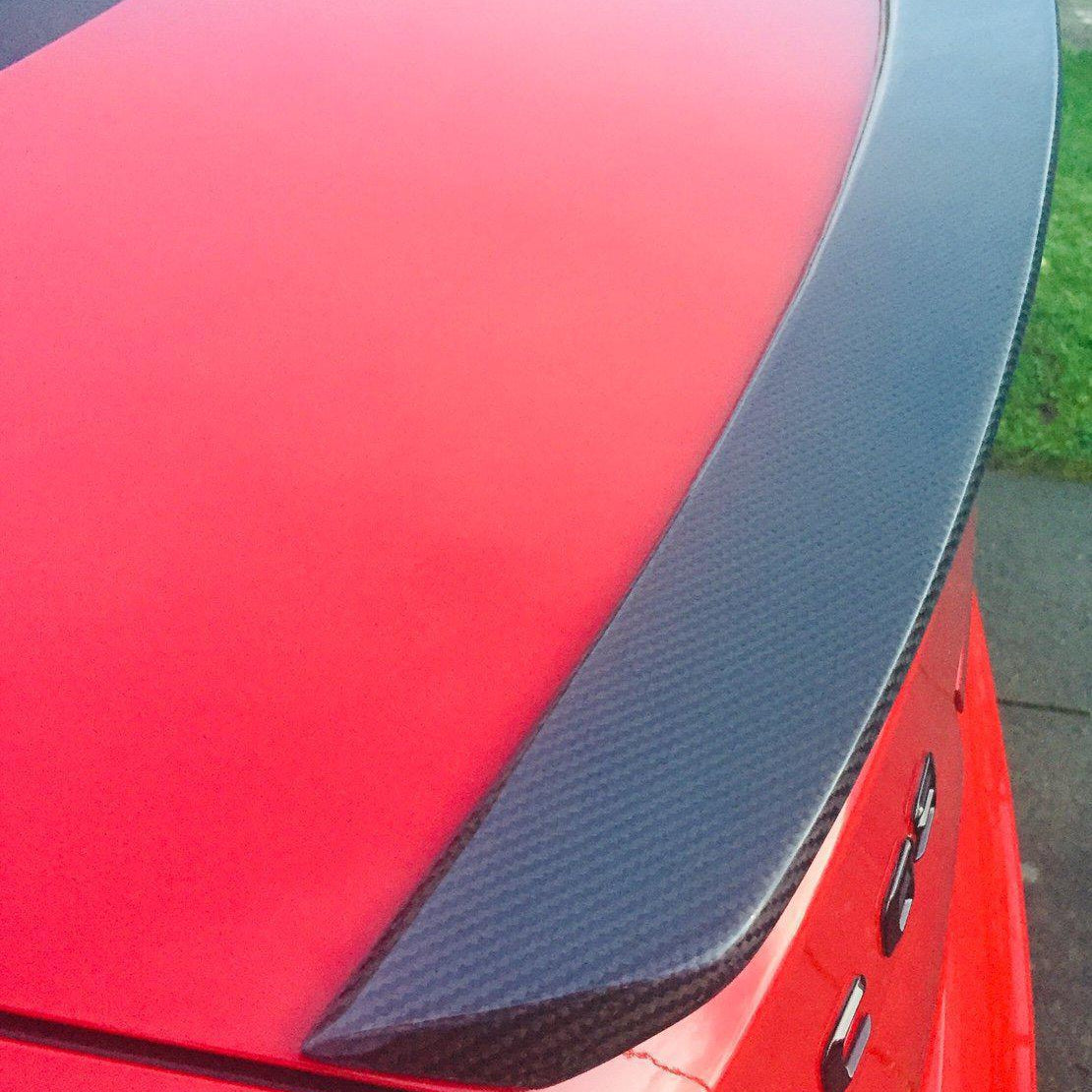 A Style Carbon Fibre Boot Spoiler for Mercedes Benz W204 C Class 07-14
