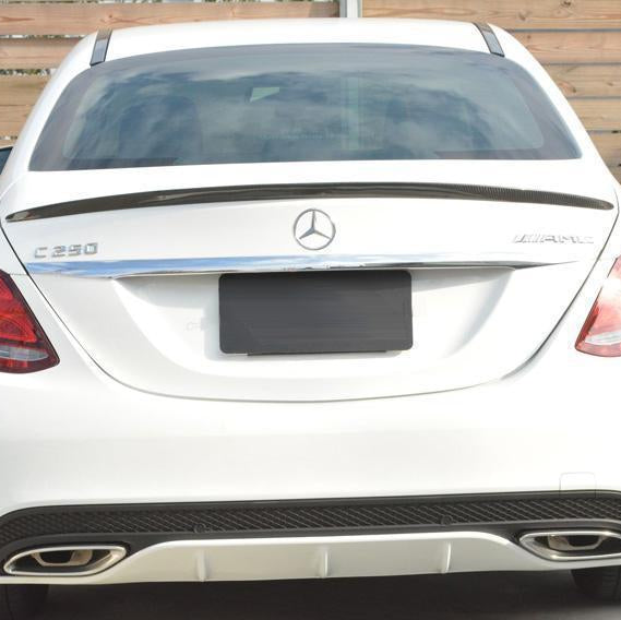 A Style Carbon Fibre Boot Spoiler for Mercedes Benz W205 C Class 15-21