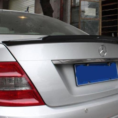 C74 Style Carbon Fibre Boot Spoiler for Mercedes Benz W204 C Class Saloon 07-14