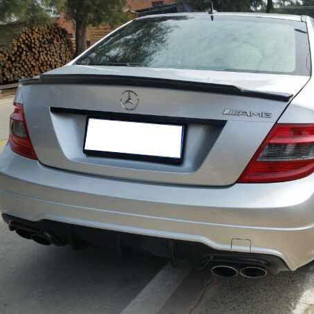 C74 Style Carbon Fibre Boot Spoiler for Mercedes Benz W204 C Class Saloon 07-14