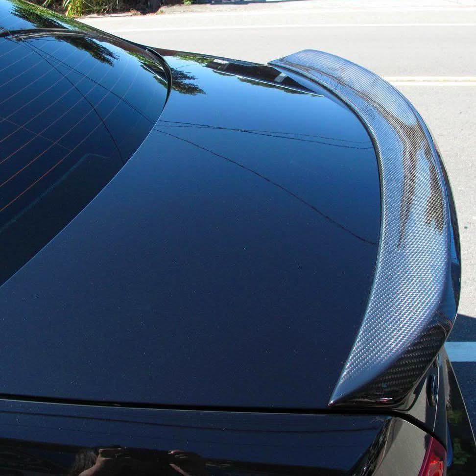 V Style Carbon Fibre Boot Spoiler for Mercedes Benz W204 C Class 07-14