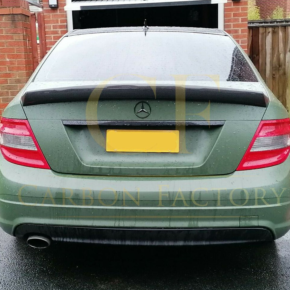 V Style Carbon Fibre Boot Spoiler for Mercedes Benz W204 C Class 07-14