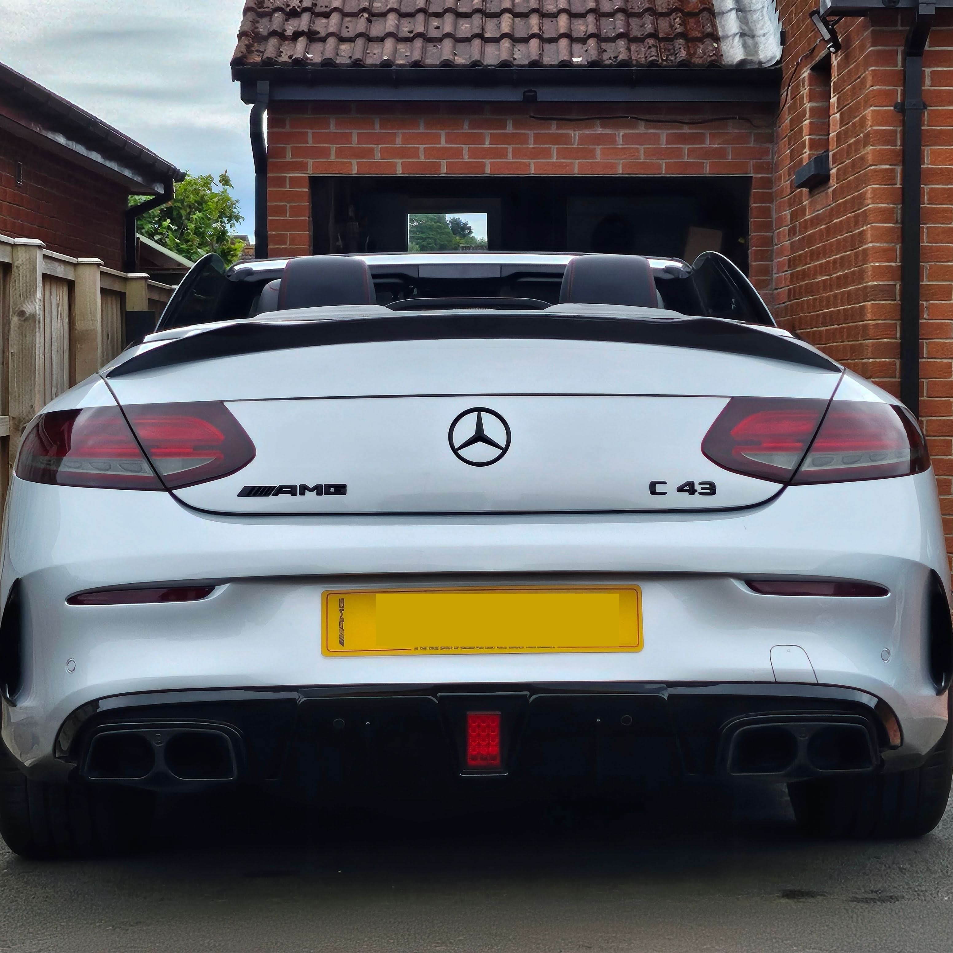 A Style Carbon Fibre Boot Spoiler for Mercedes Benz A205 C Class Convertible 15-21