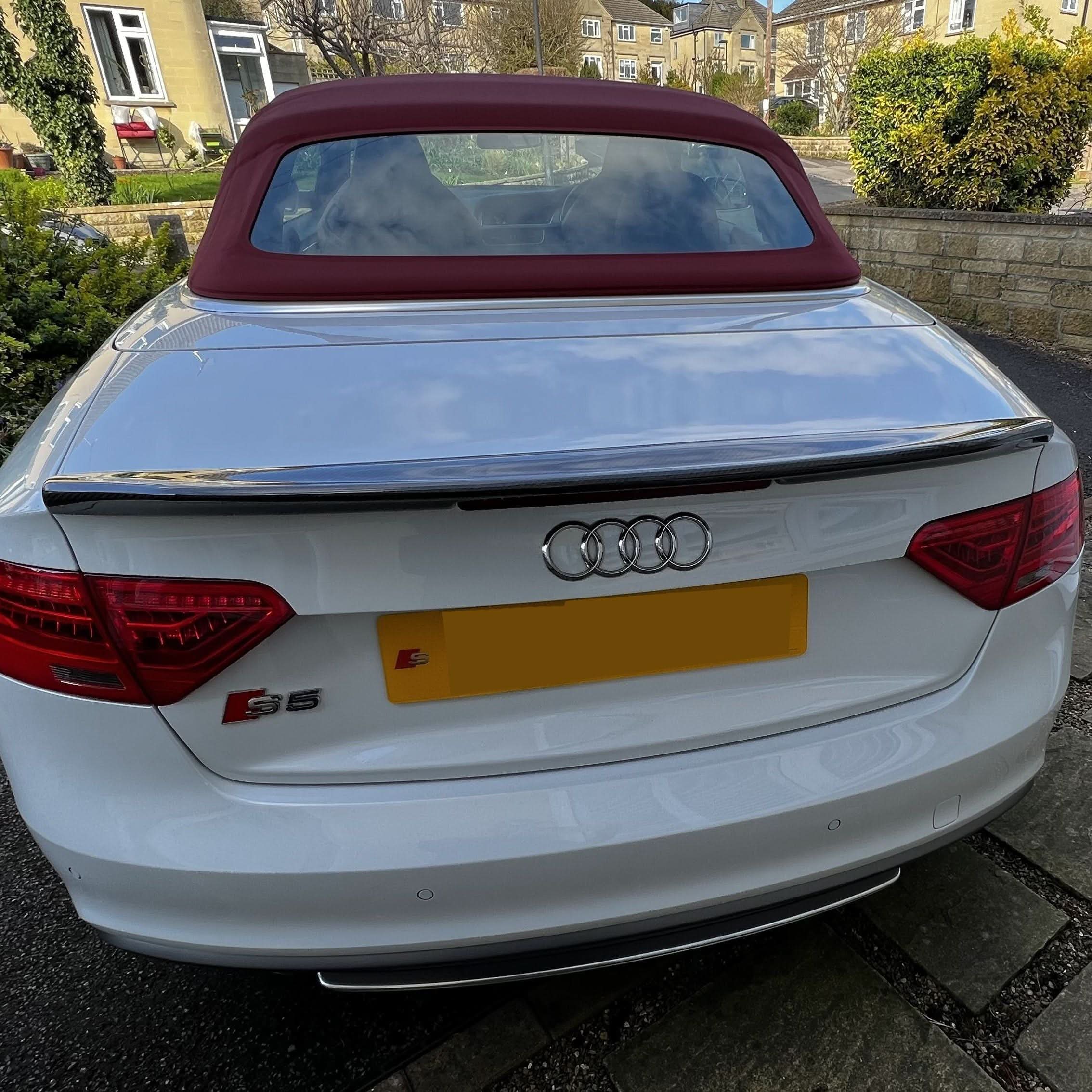 B Style Carbon Fibre Boot Spoiler for Audi B8 B8.5 A5 S5 Convertible 07-16