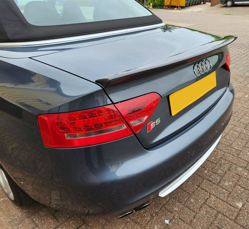 B Style Carbon Fibre Boot Spoiler for Audi B8 B8.5 A5 S5 Convertible 07-16