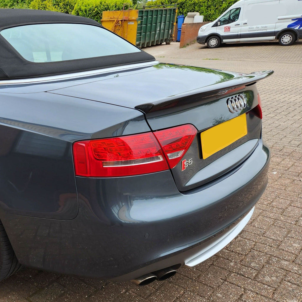 B Style Carbon Fibre Boot Spoiler for Audi B8 B8.5 A5 S5 Convertible 07-16
