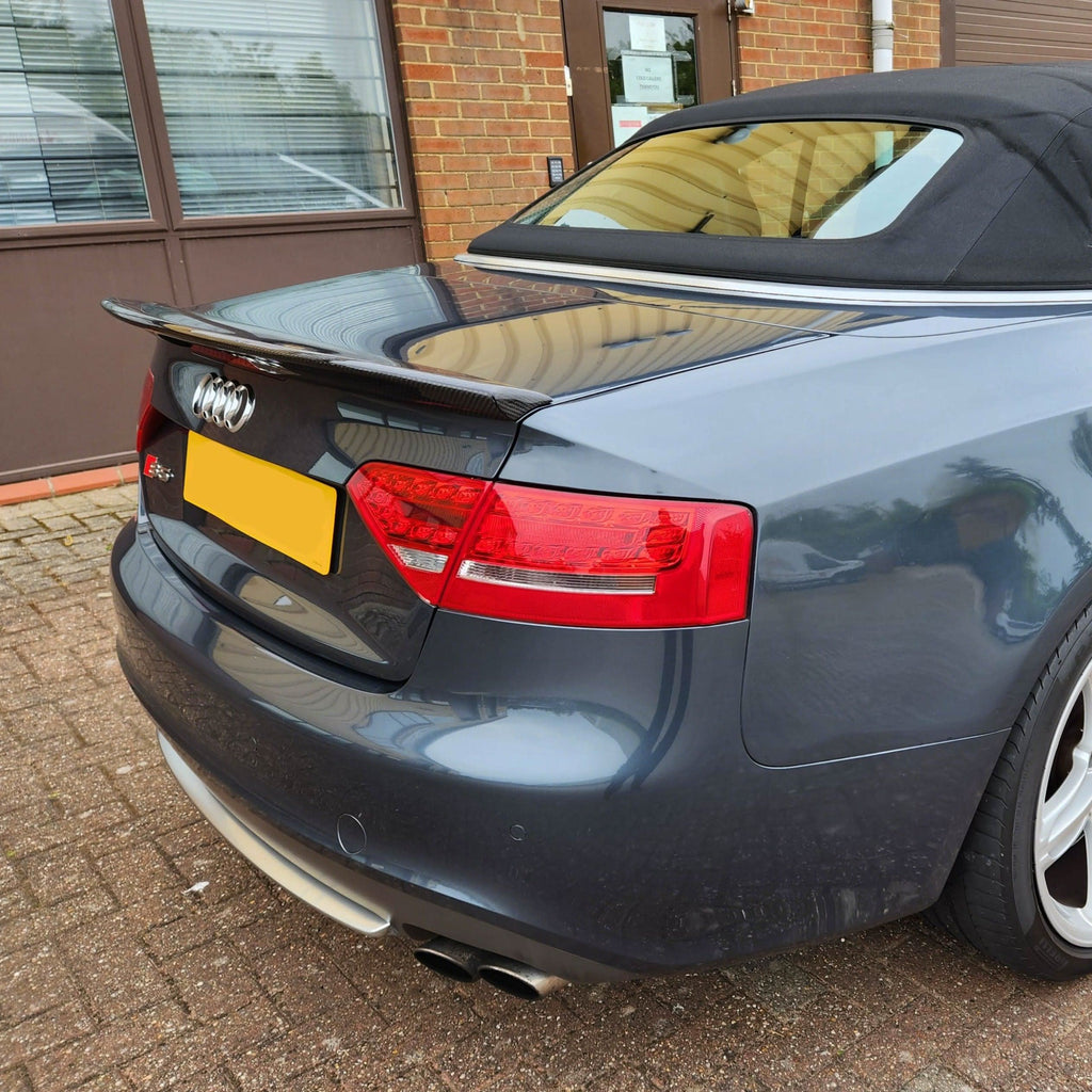 B Style Carbon Fibre Boot Spoiler for Audi B8 B8.5 A5 S5 Convertible 07-16