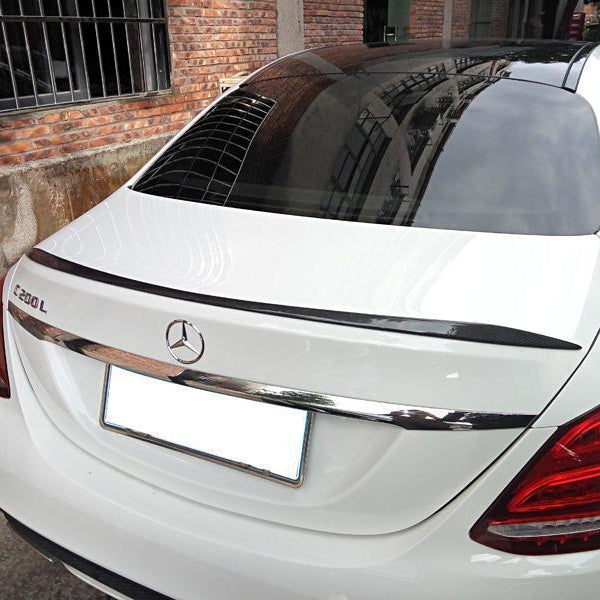 C63 Style Carbon Fibre Boot Spoiler for Mercedes Benz W205 C Class Saloon 15-21
