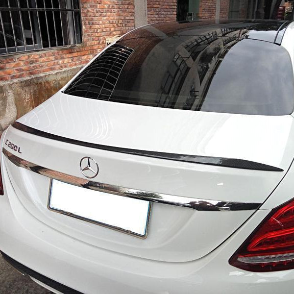 C63 Style Carbon Fibre Boot Spoiler for Mercedes Benz W205 C Class Saloon 15-21