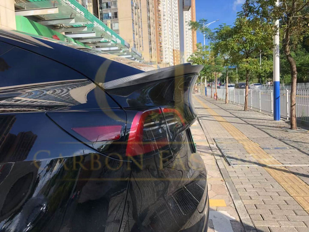 CS Style Pre-Preg Carbon Fibre Rear Spoiler for Tesla Model Y 19-23