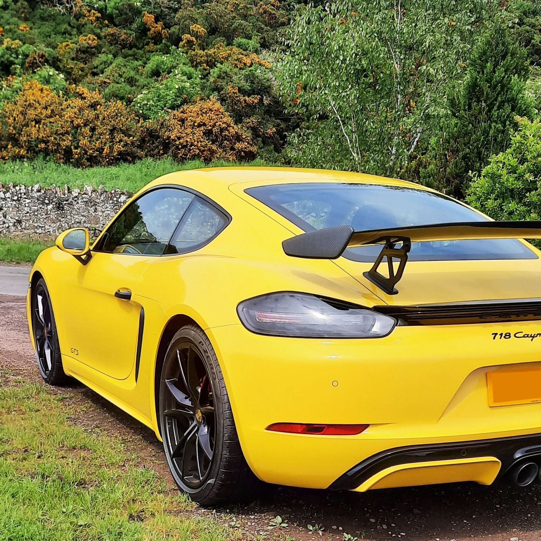 GT Style Carbon Fibre Spoiler for Porsche Cayman 718 16-25