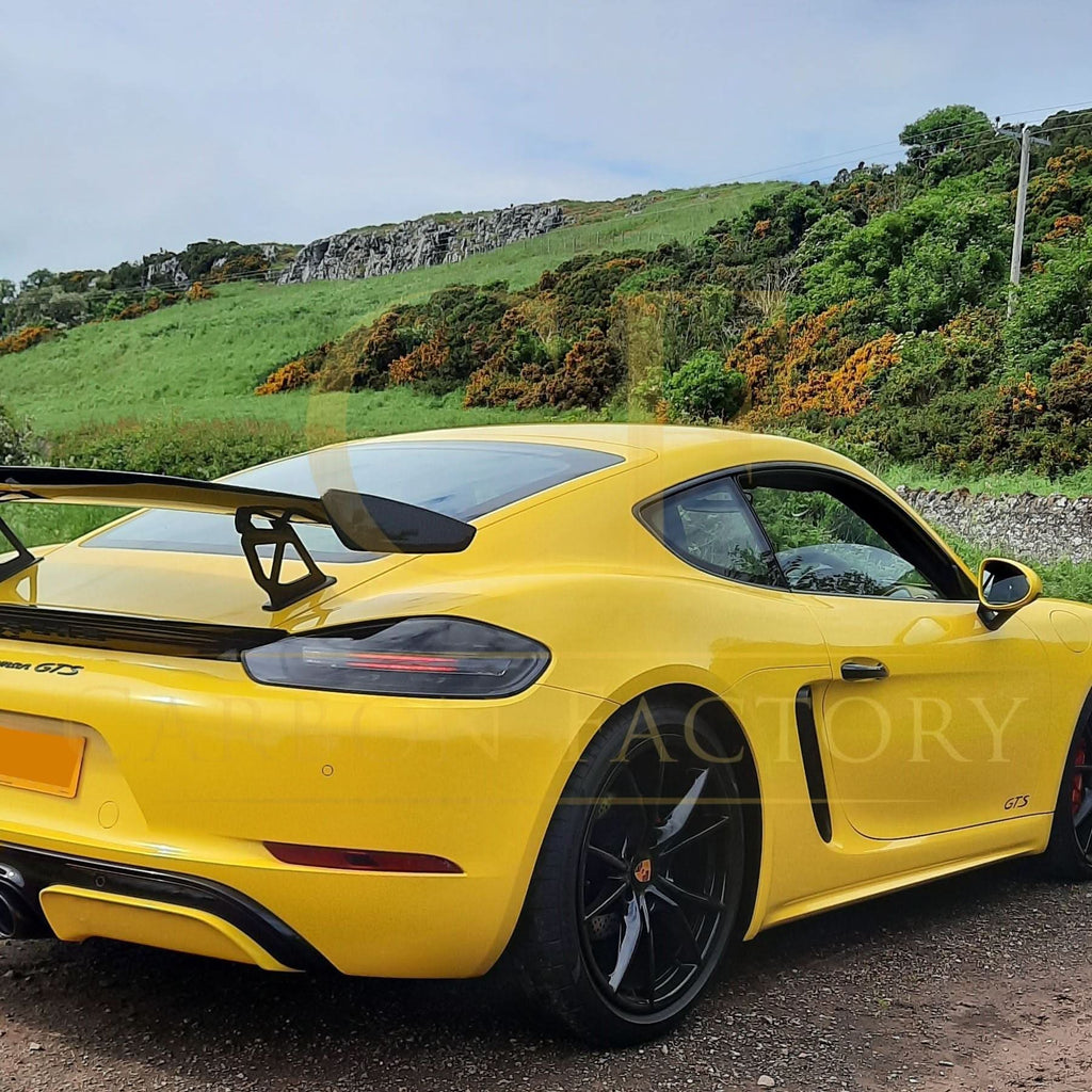 GT Style Carbon Fibre Spoiler for Porsche Cayman 718 16-25