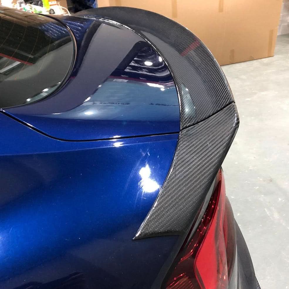 H Style Carbon Fibre Boot Spoiler for Audi B9 A5 S5 RS5 4 Door 17-24