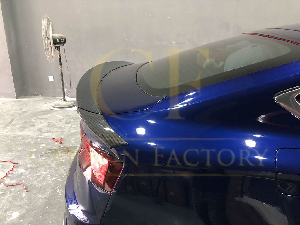 H Style Carbon Fibre Boot Spoiler for Audi B9 A5 S5 RS5 4 Door 17-24