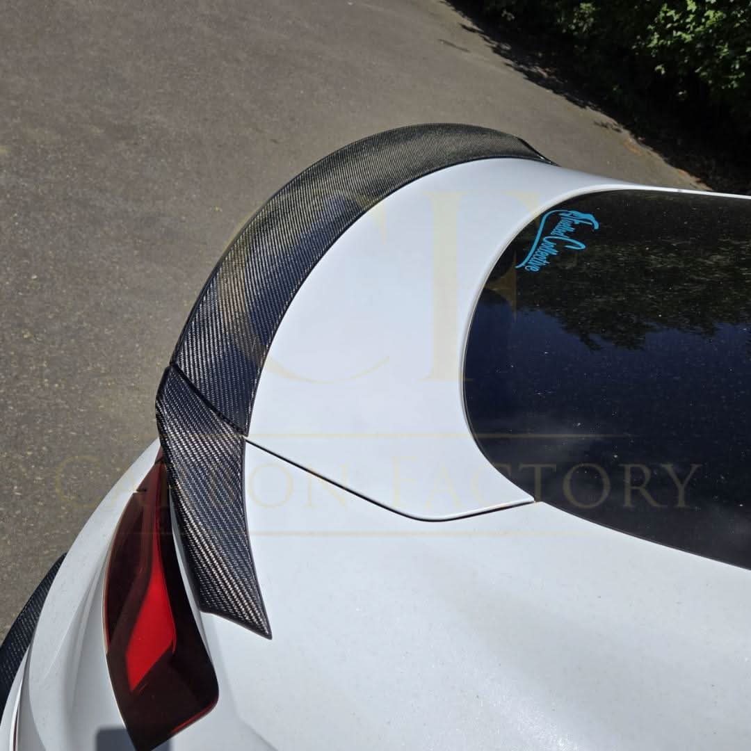 H Style Carbon Fibre Boot Spoiler for Audi B9 A5 S5 RS5 4 Door 17-24