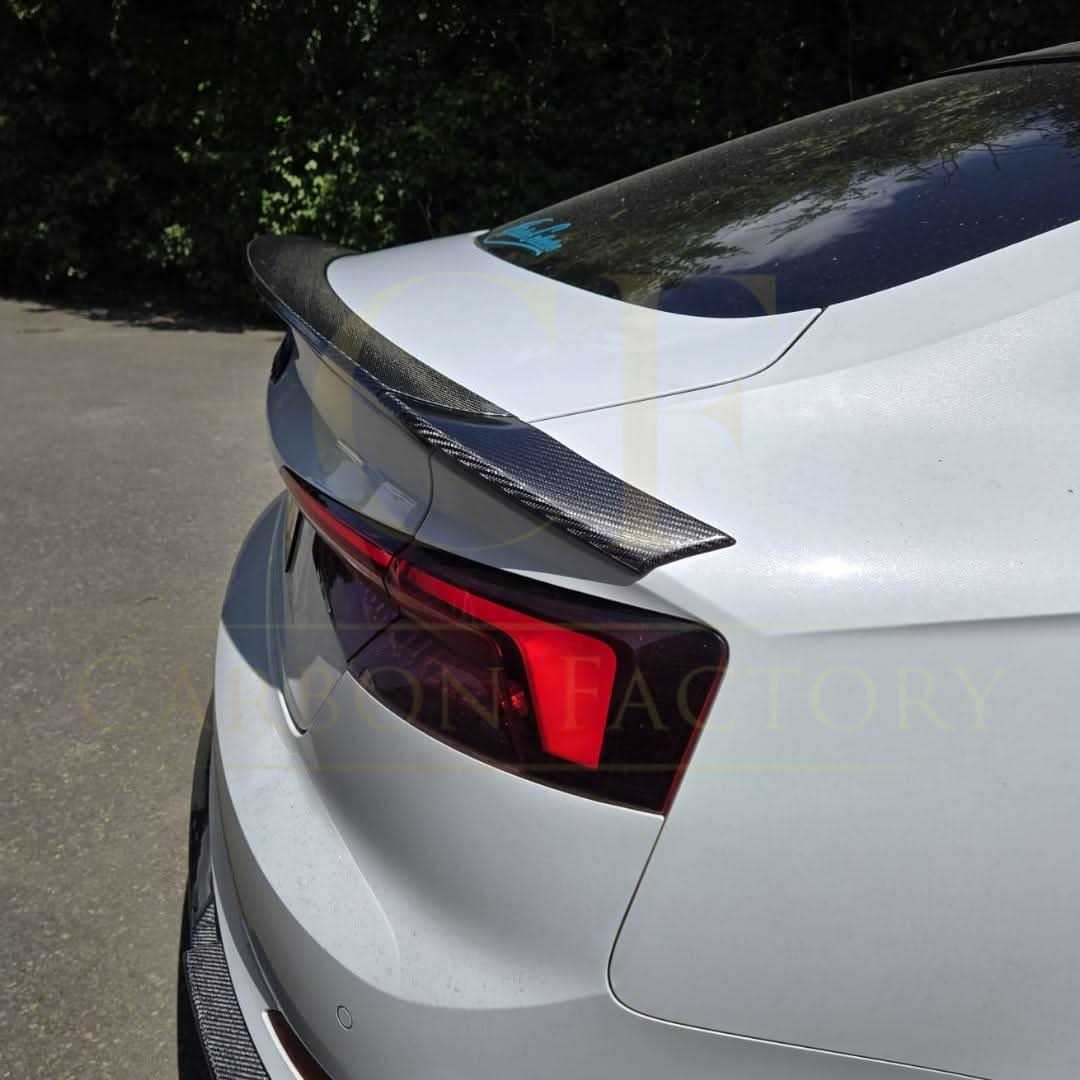 H Style Carbon Fibre Boot Spoiler for Audi B9 A5 S5 RS5 4 Door 17-24